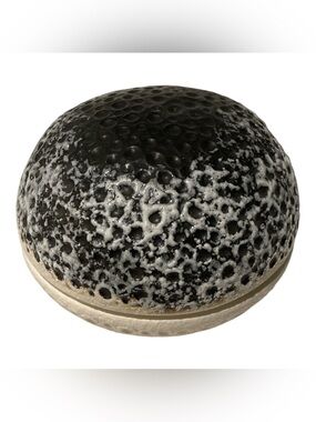 Studio A Black and White Speckled Ceramic lidded dish